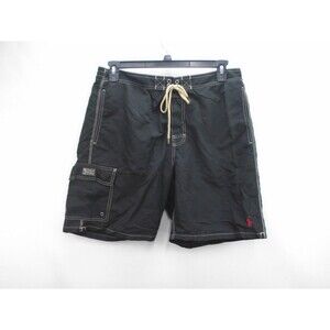 Vintage Polo Ralph Lauren Cargo Swim Shorts Mens Size XL Drawstring Lined Trunks